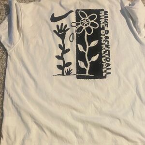 Nike White Tee with Basketball Logo